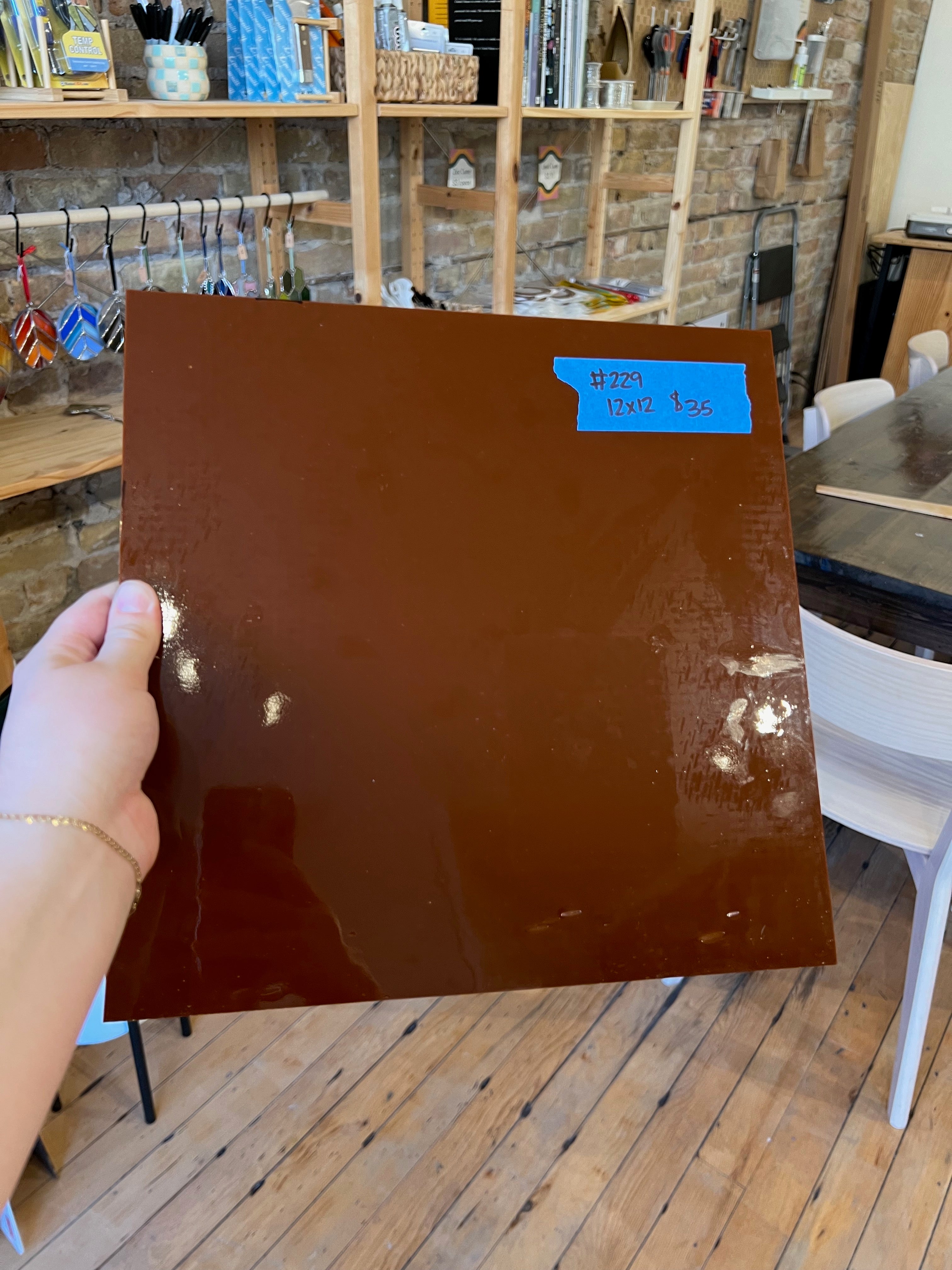 [#229] Oceanside Chestnut Brown Opal Fusible