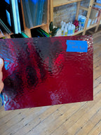 [#241] Oceanside Ruby Red Rough Rolled Fusible