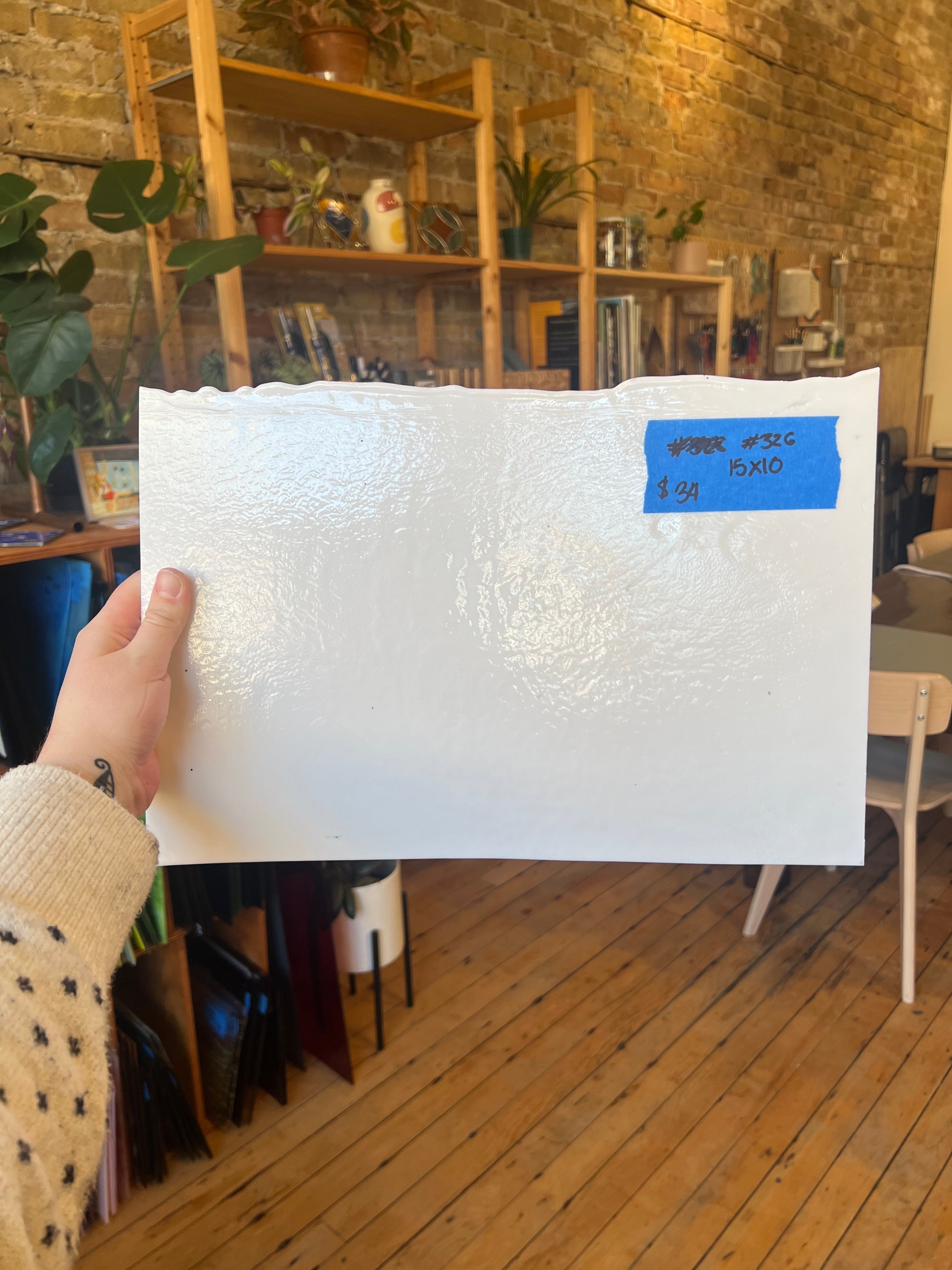 [#326] Bullseye Opaque White Double Rolled Fusible