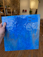 [#415] Youghiogheny Ice White Stipple Sea Blue