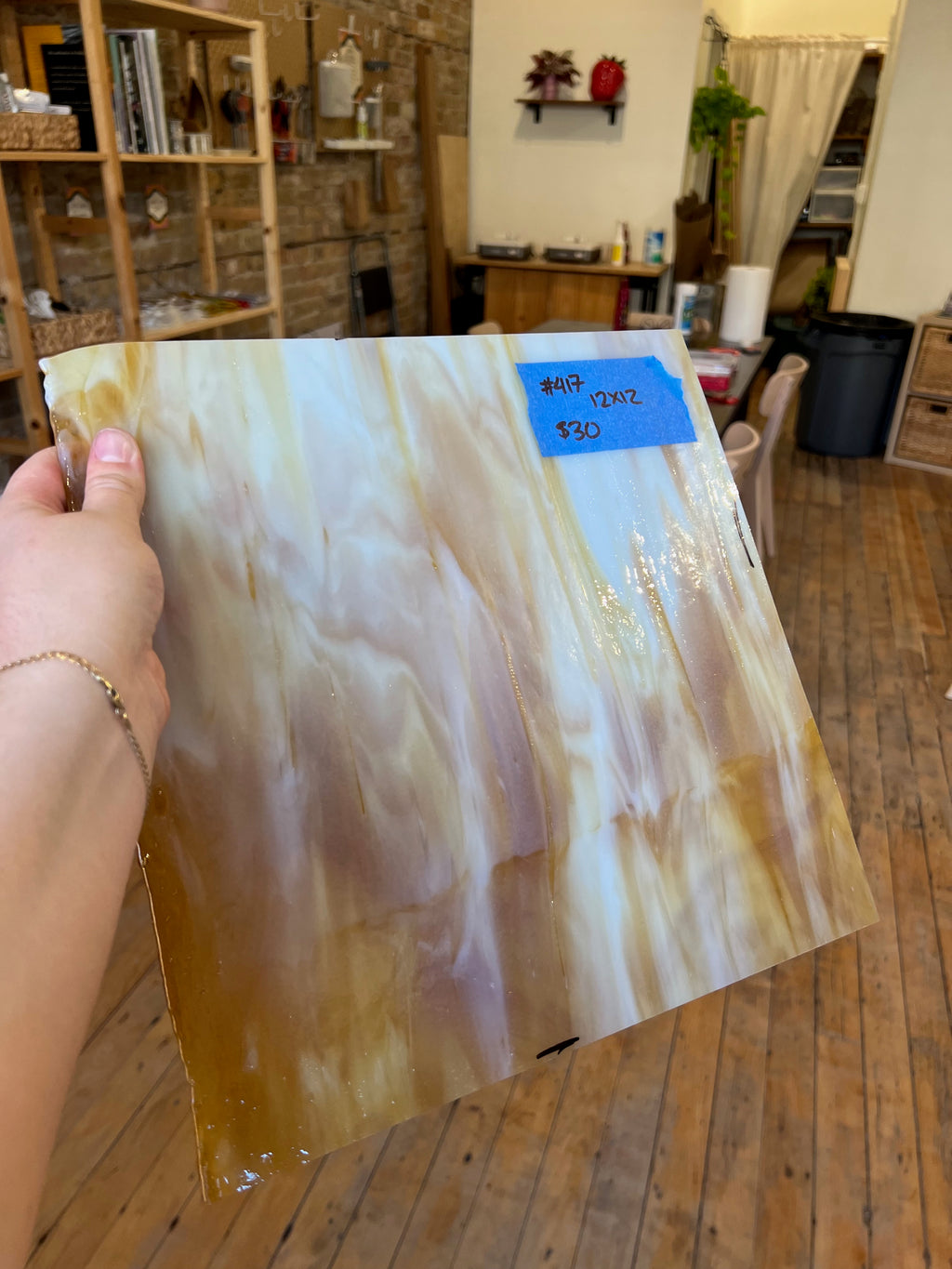 [#417] Youghiogheny Honey on White Fusible