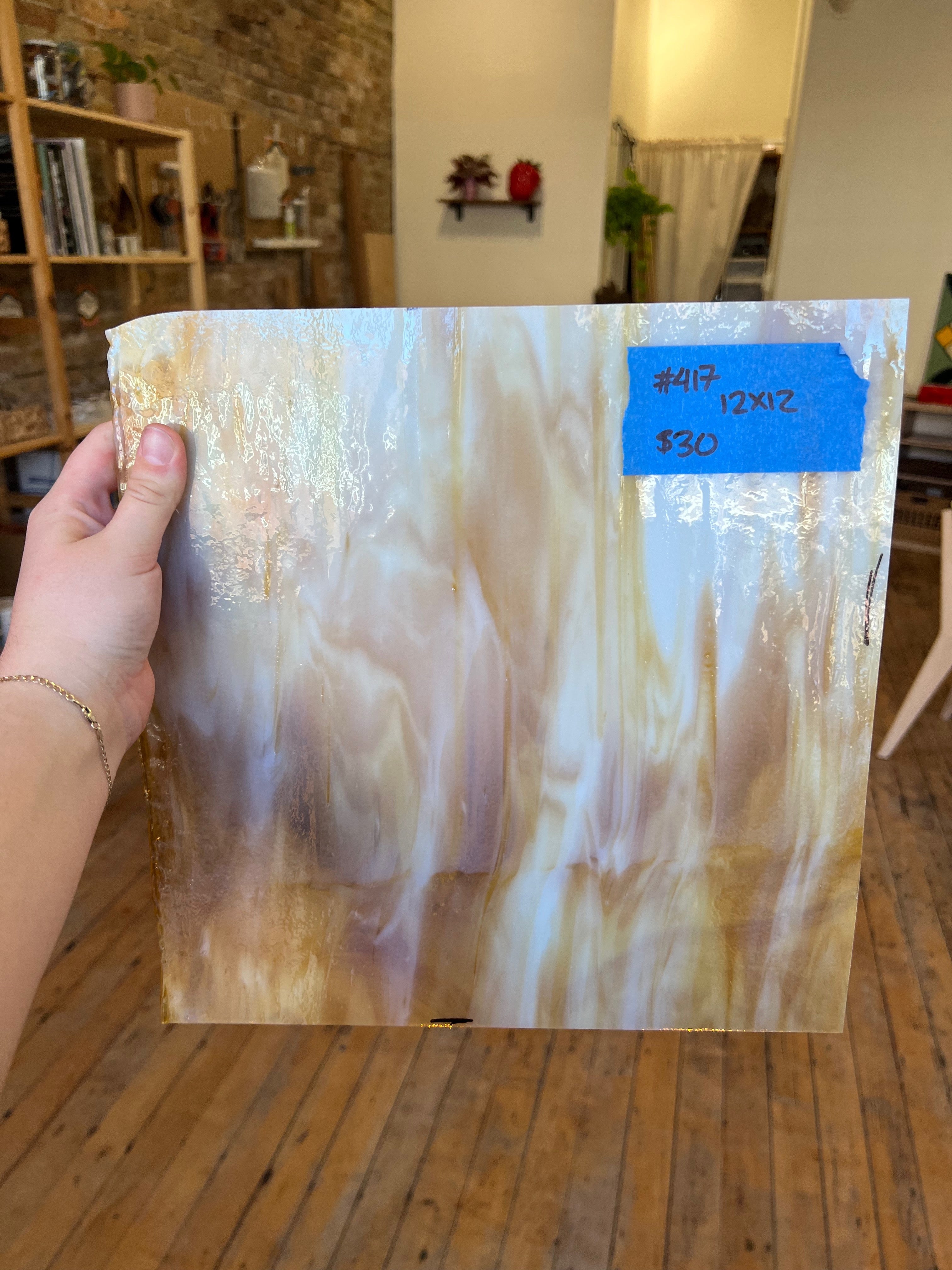 [#417] Youghiogheny Honey on White Fusible