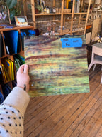 [#422] Youghiogheny Silver Yellow, Red, Green Mottled