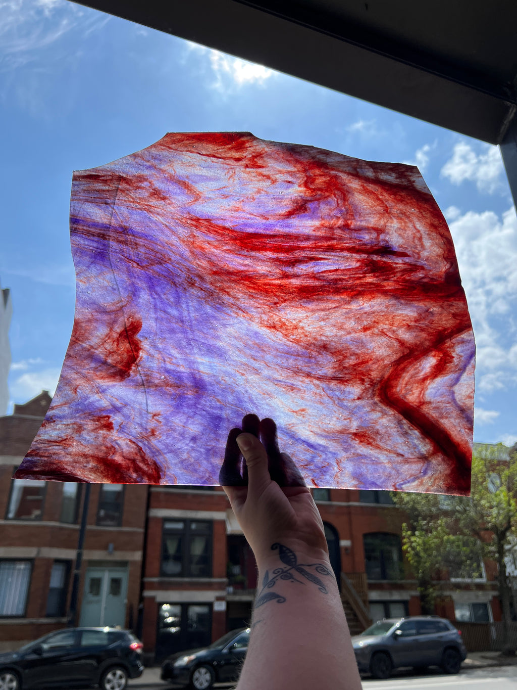 Youghiogheny Purple, Red, White Ice Stipple
