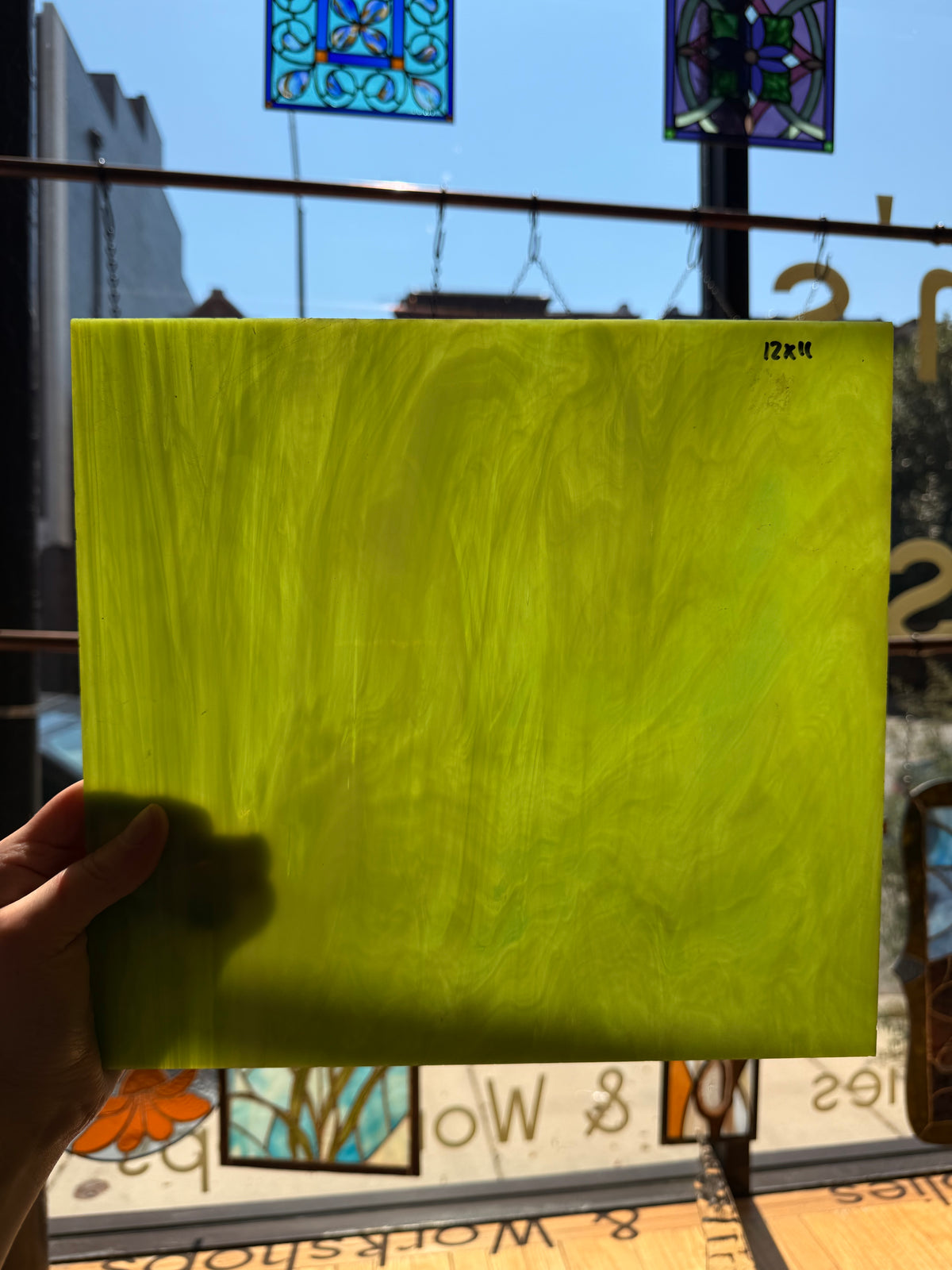 Spectrum Lime Green and White Translucent