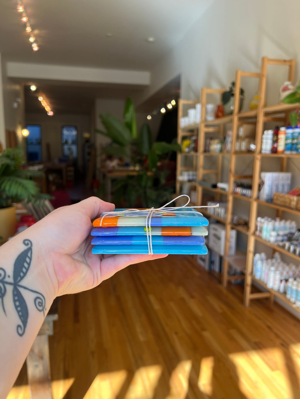 Fused Glass Coaster Set #2