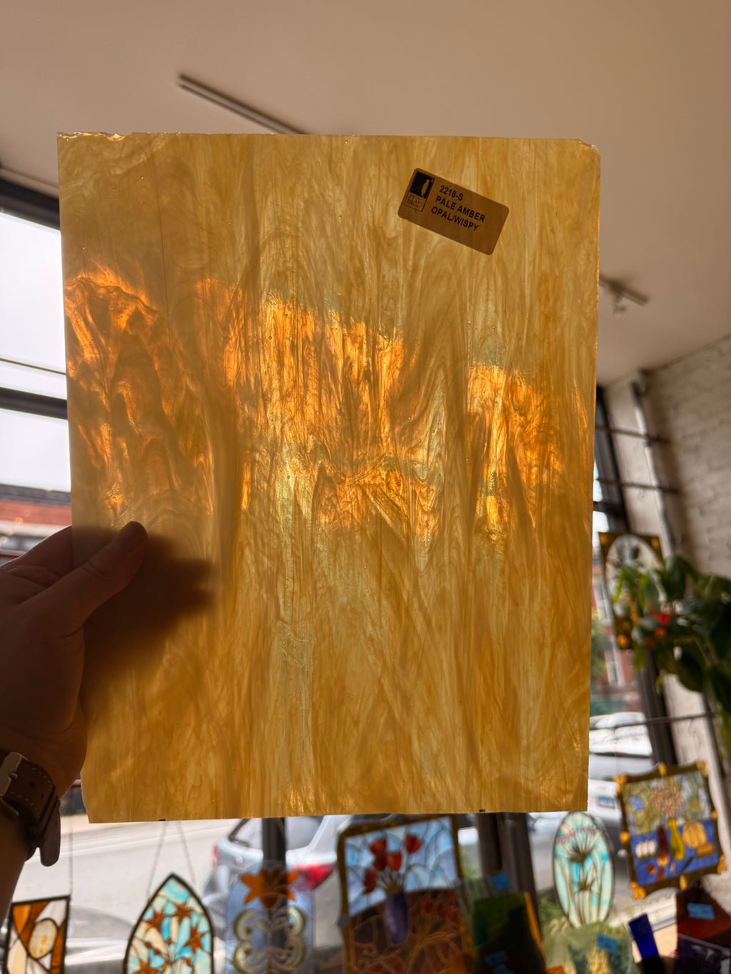 Armstrong Pale Amber Opal Wispy