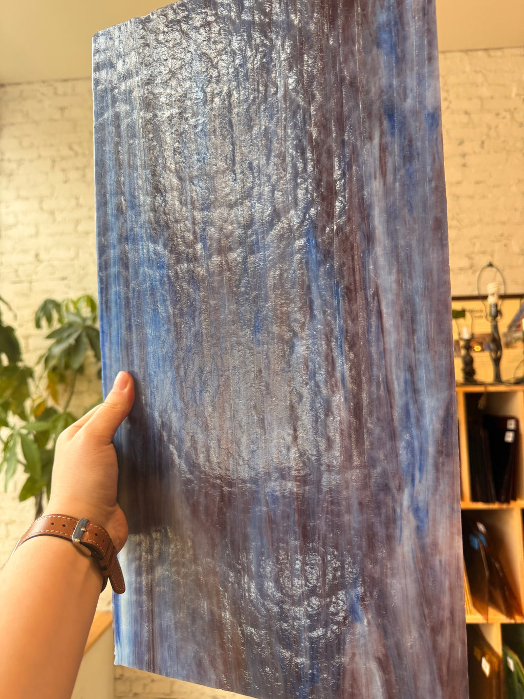 Blue Red Violet Streaky Mottled