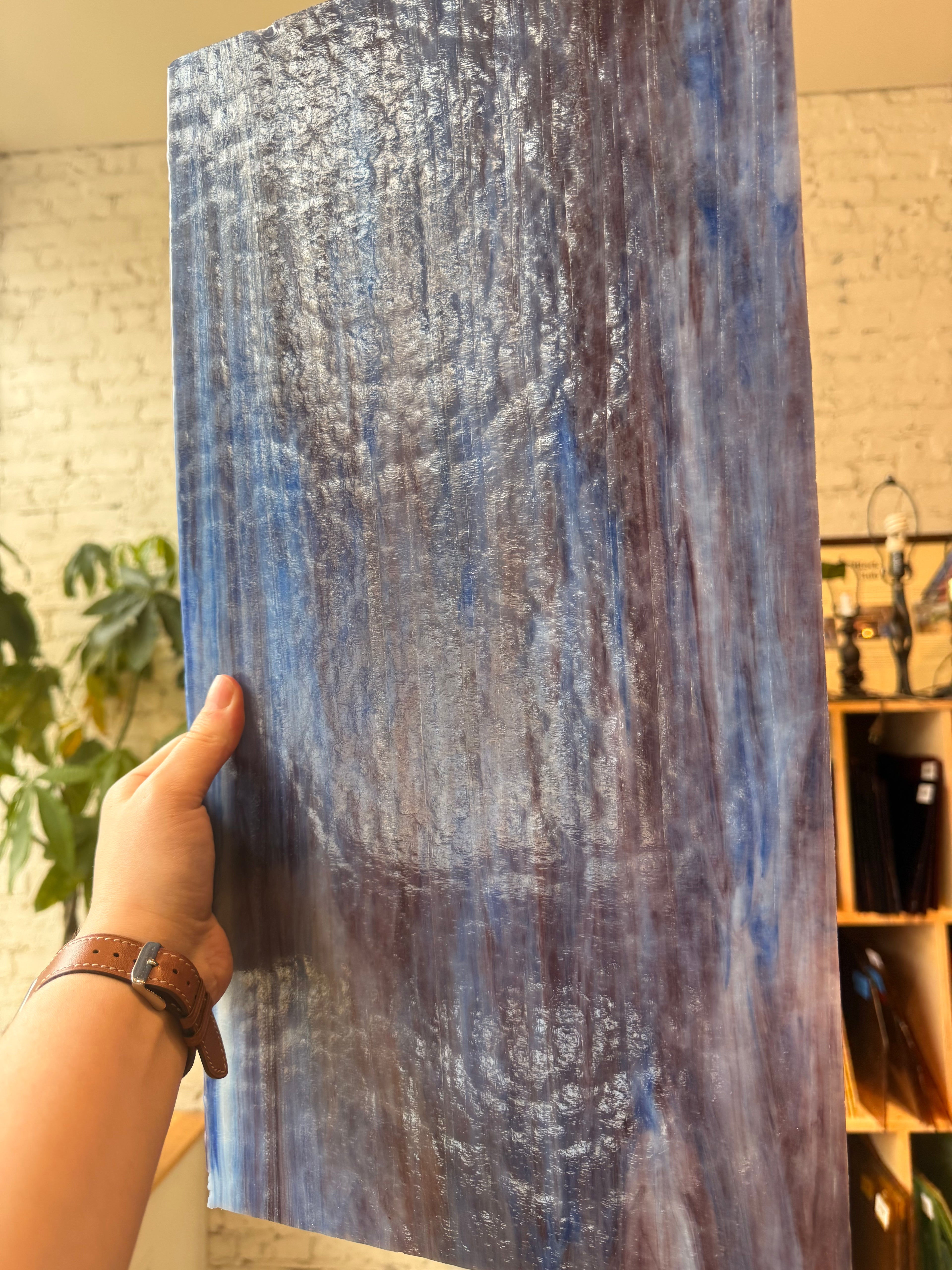 Blue Red Violet Streaky Mottled