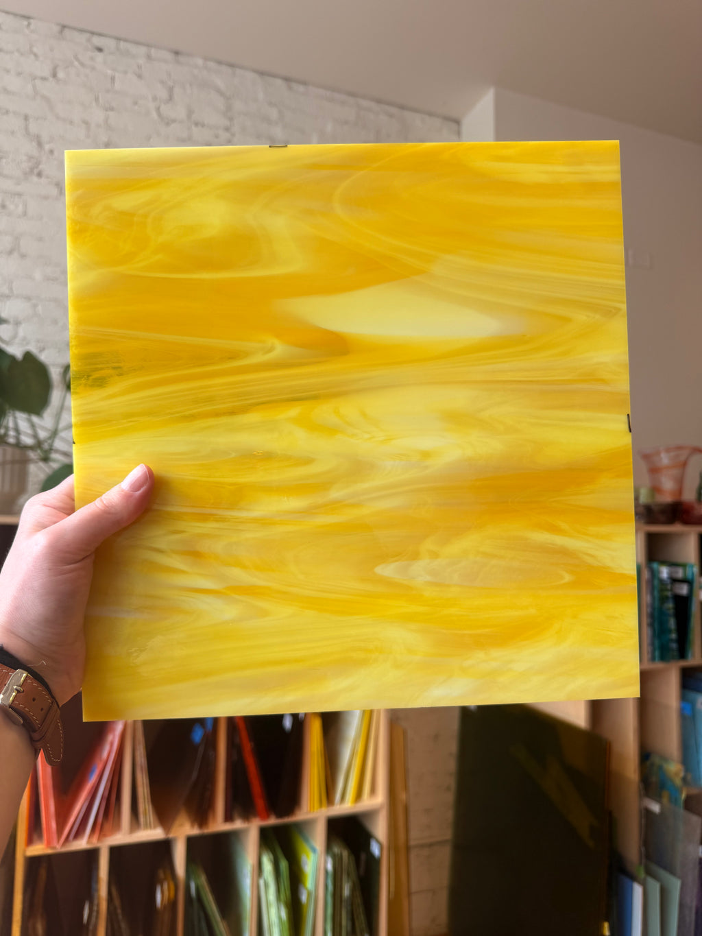 [#212] Oceanside Yellow/White Fusible
