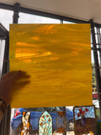 [#212] Oceanside Yellow/White Fusible