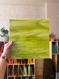 [#2117] Oceanside Lime Green and White Streaky