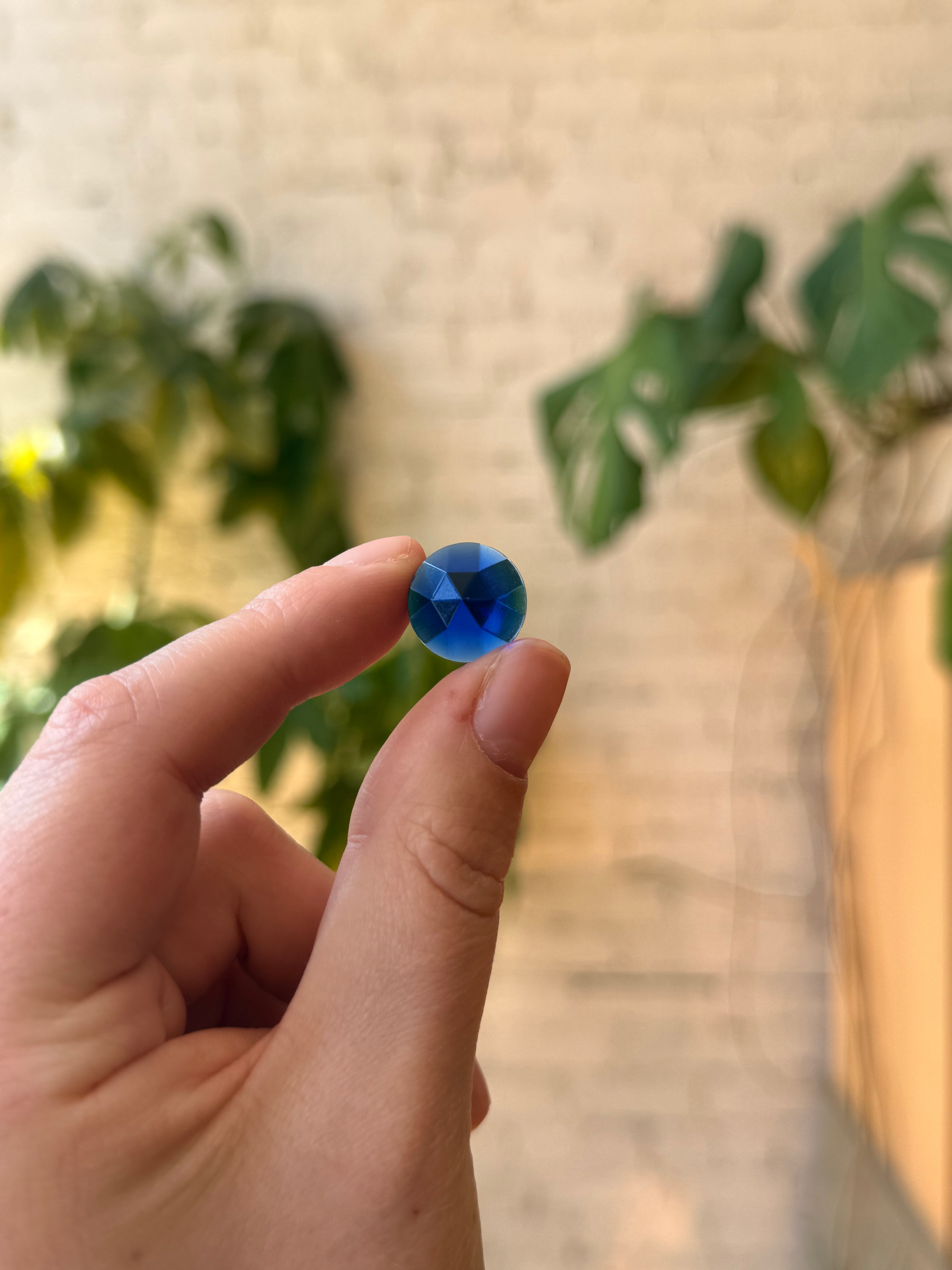 Round Faceted Jewel (15mm)