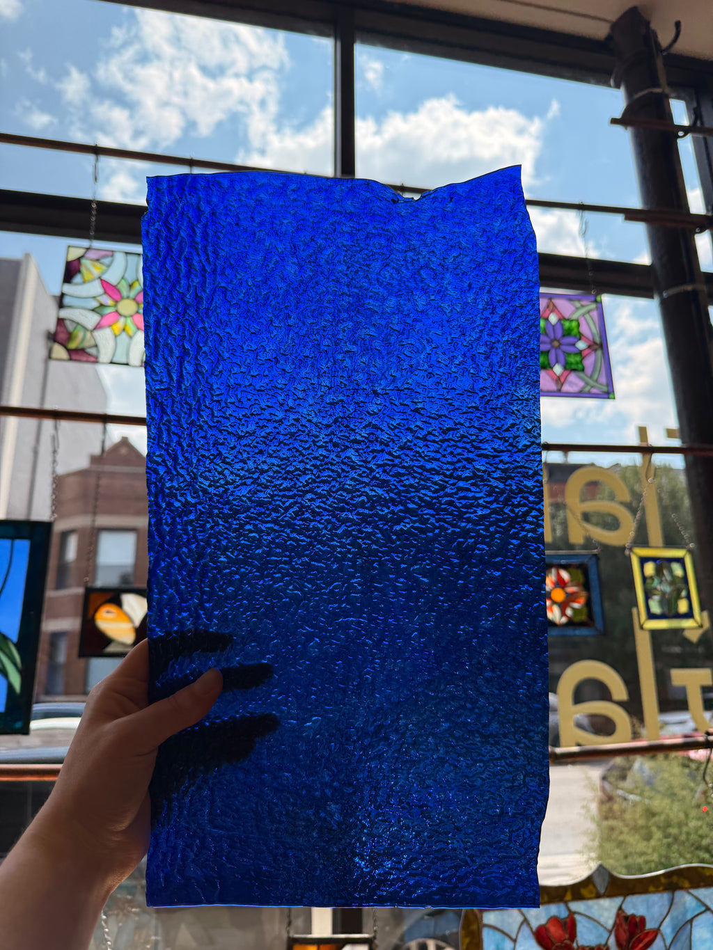 Vintage Uroboros Cobalt Blue Granite Ripple