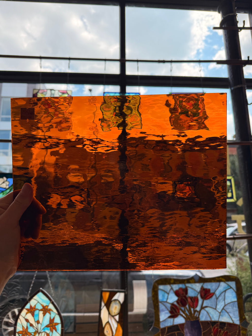 Oceanside Dark Orange Waterglass