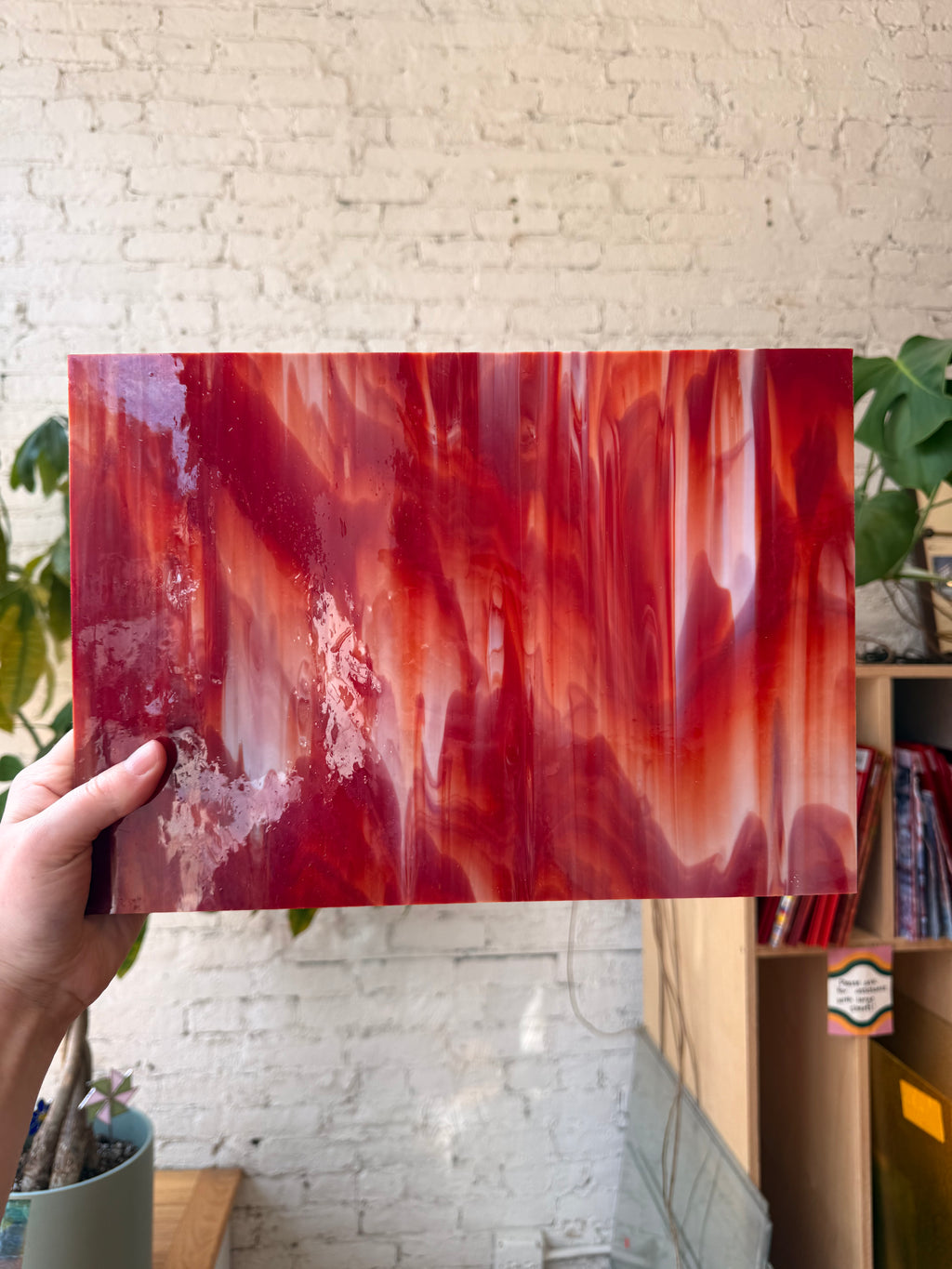 Wissmach Selenium Orange Wispy Opal
