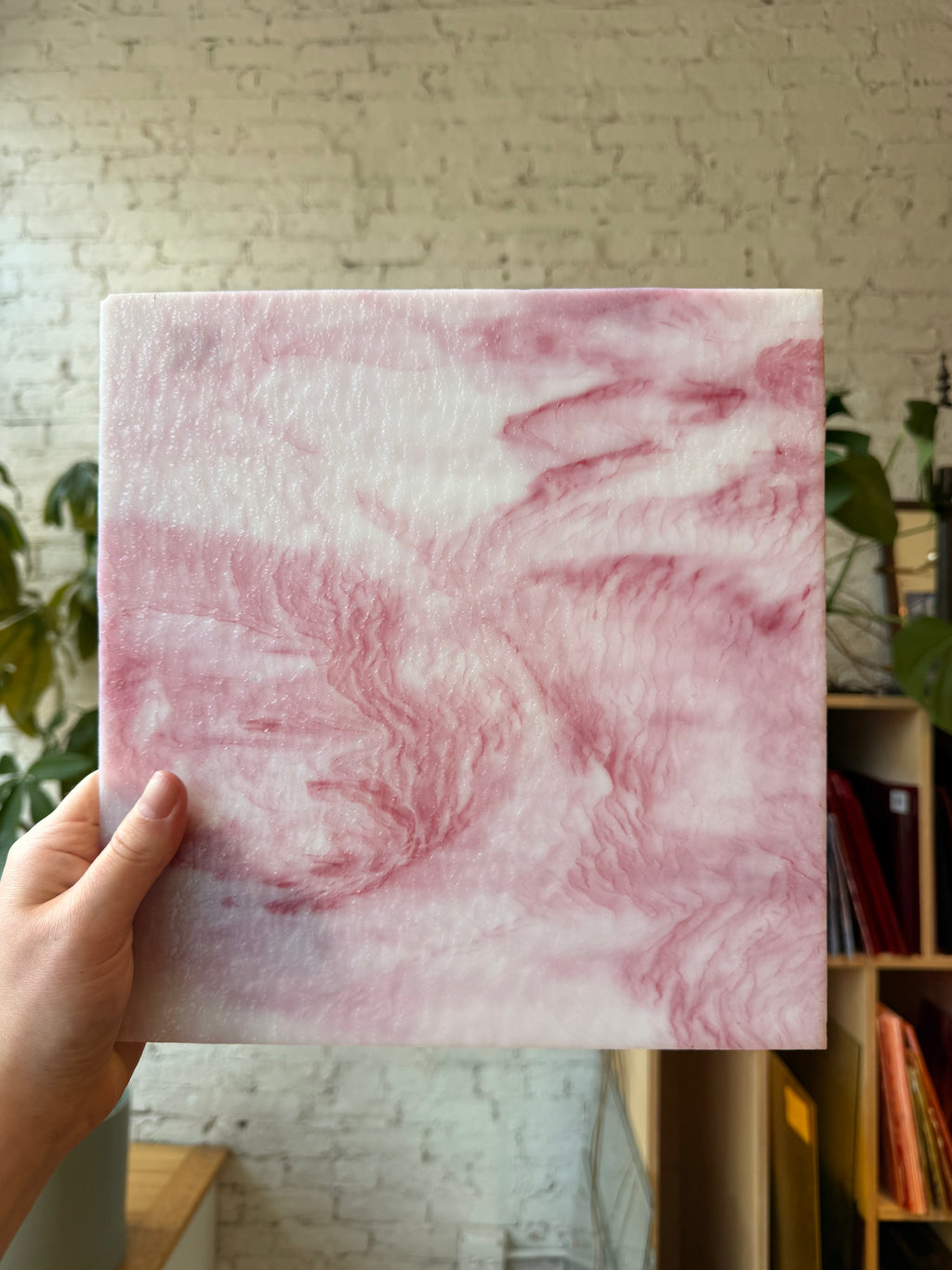 Kokomo Pink White Wispy Granite Opalescent