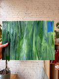Green and White Wispy Opalescent