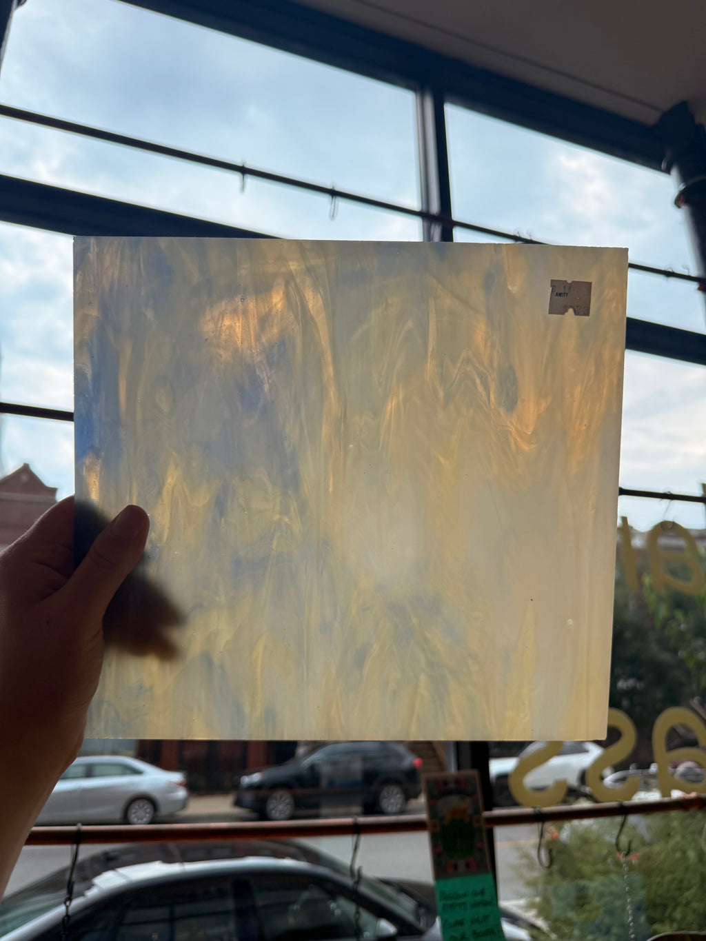 Vintage Kokomo Blue Light Amber White Wispy Opal