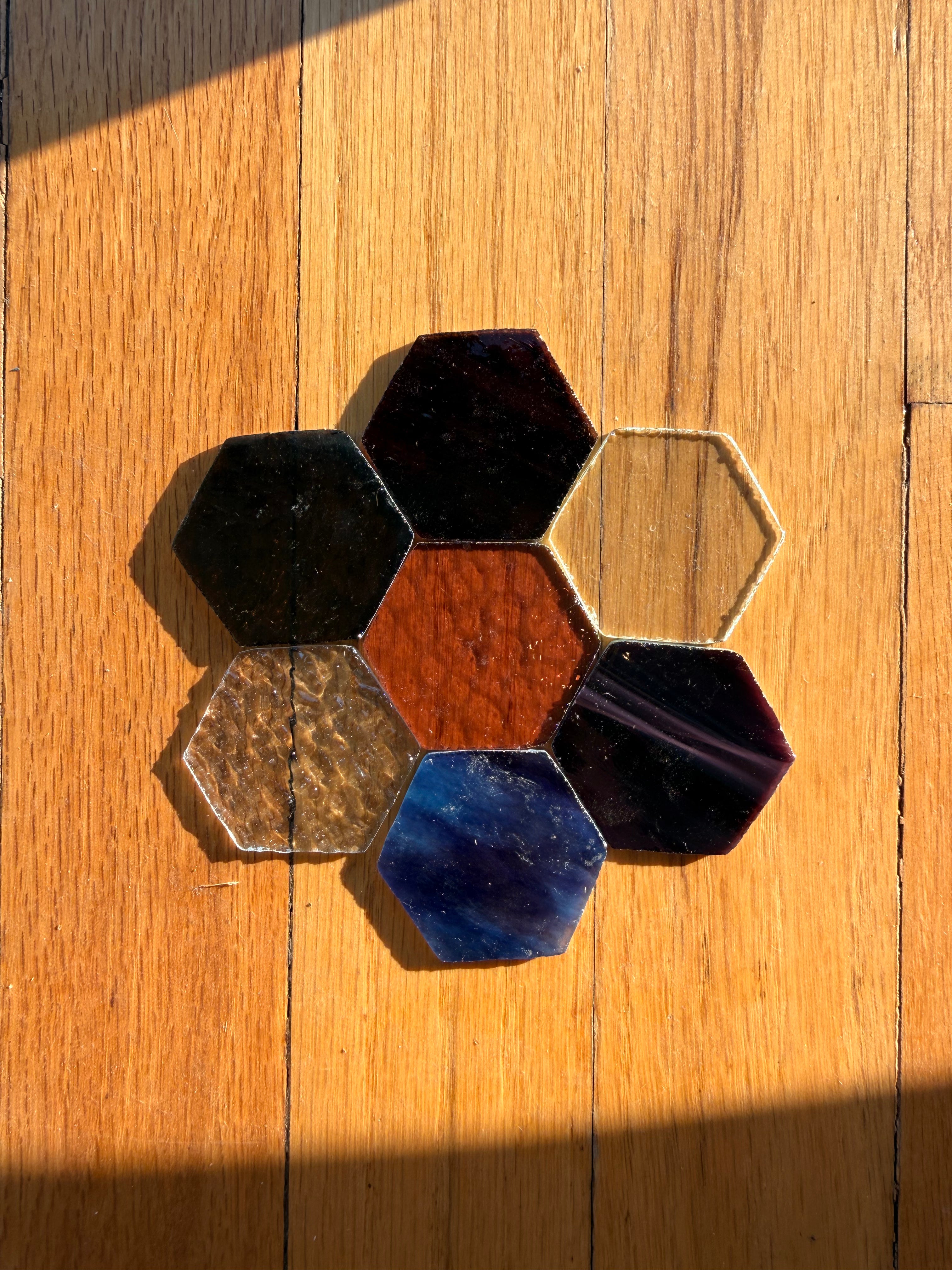 Precut Stained Glass Suncatcher Kit- Honeycomb