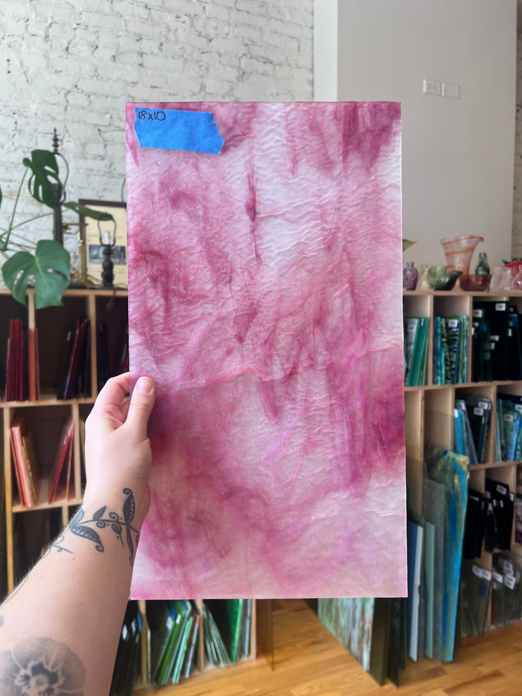 Pink and White Opal Ripple