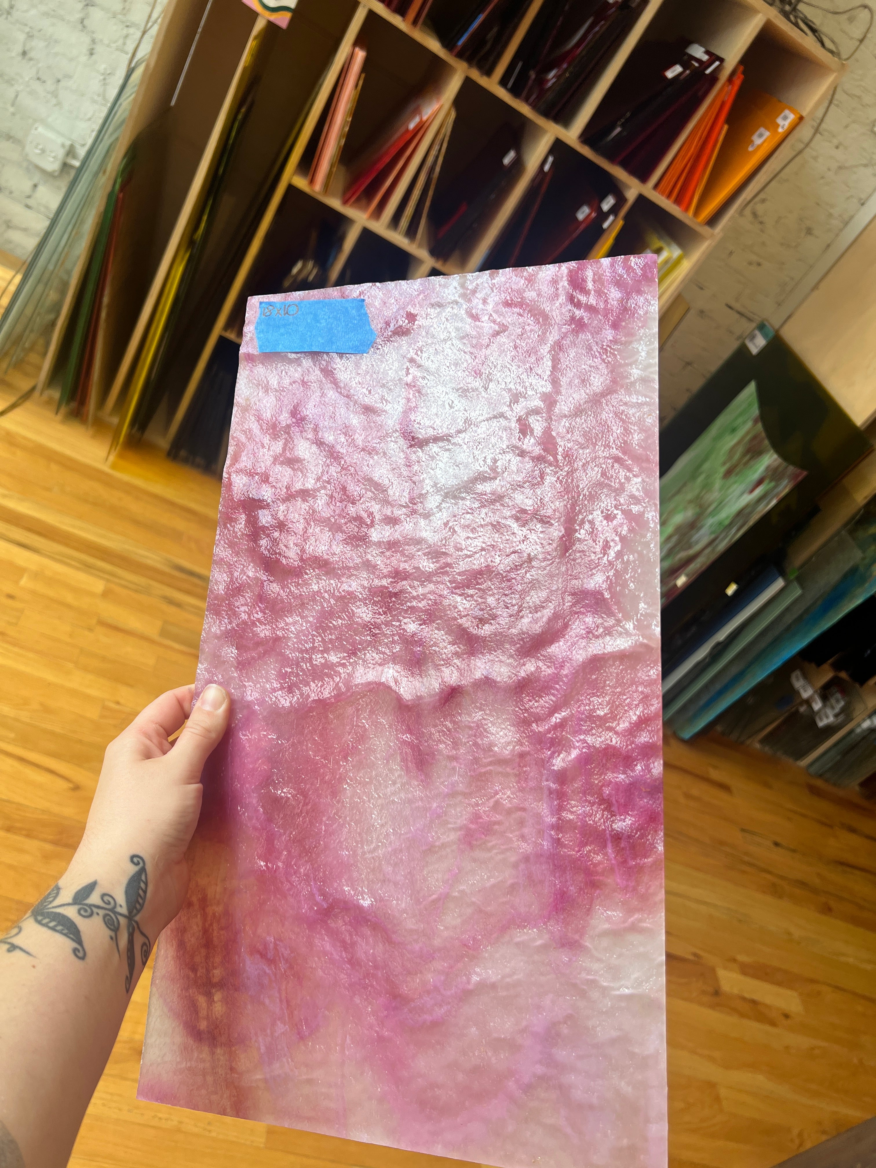 Pink and White Opal Ripple