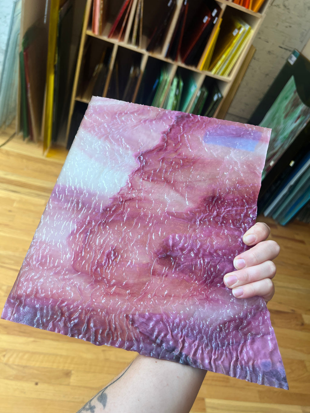 Pink and White Opal Ripple