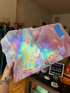 Kokomo Pink and White Opal Wispy Irid