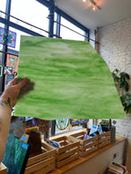 Lime Green and White Wispy