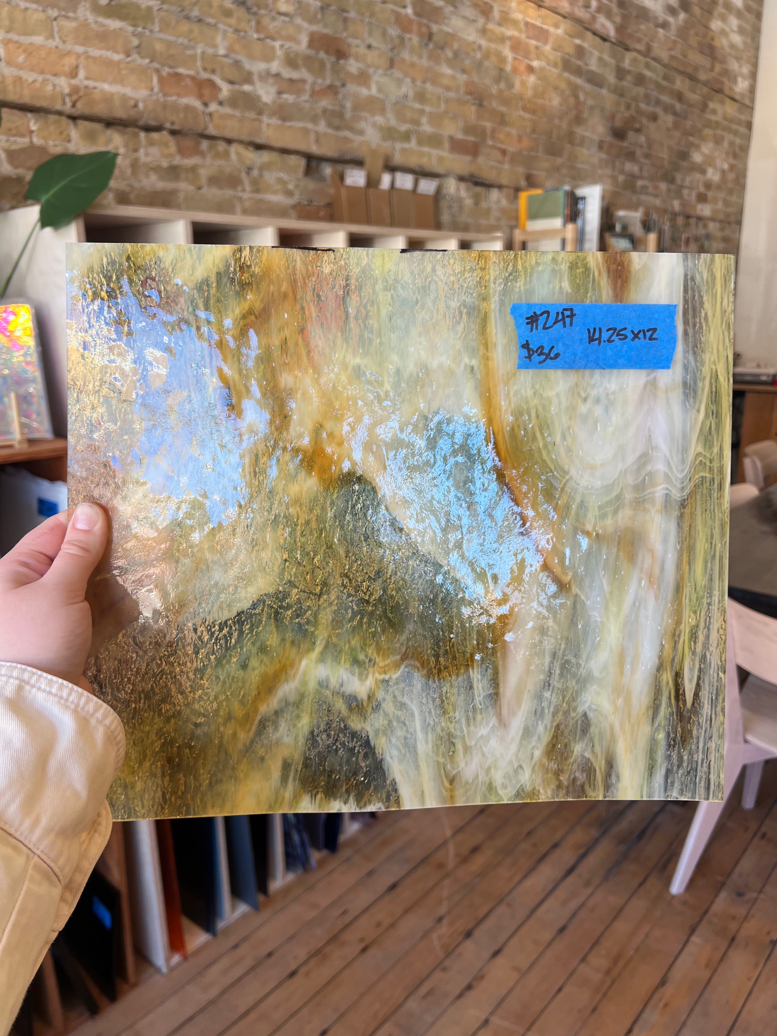 [#247] Oceanside Meadowlark Pearl Opal Mix Fusible