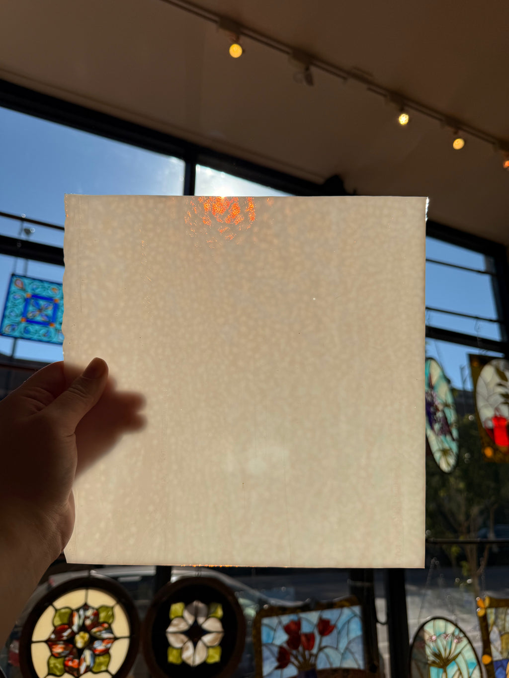 Bullseye White Opal Mottled