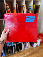 [#318] Bullseye Tomato Red Double Rolled Fusible