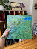 [#447] Youghiogheny White, Green Combo Irid