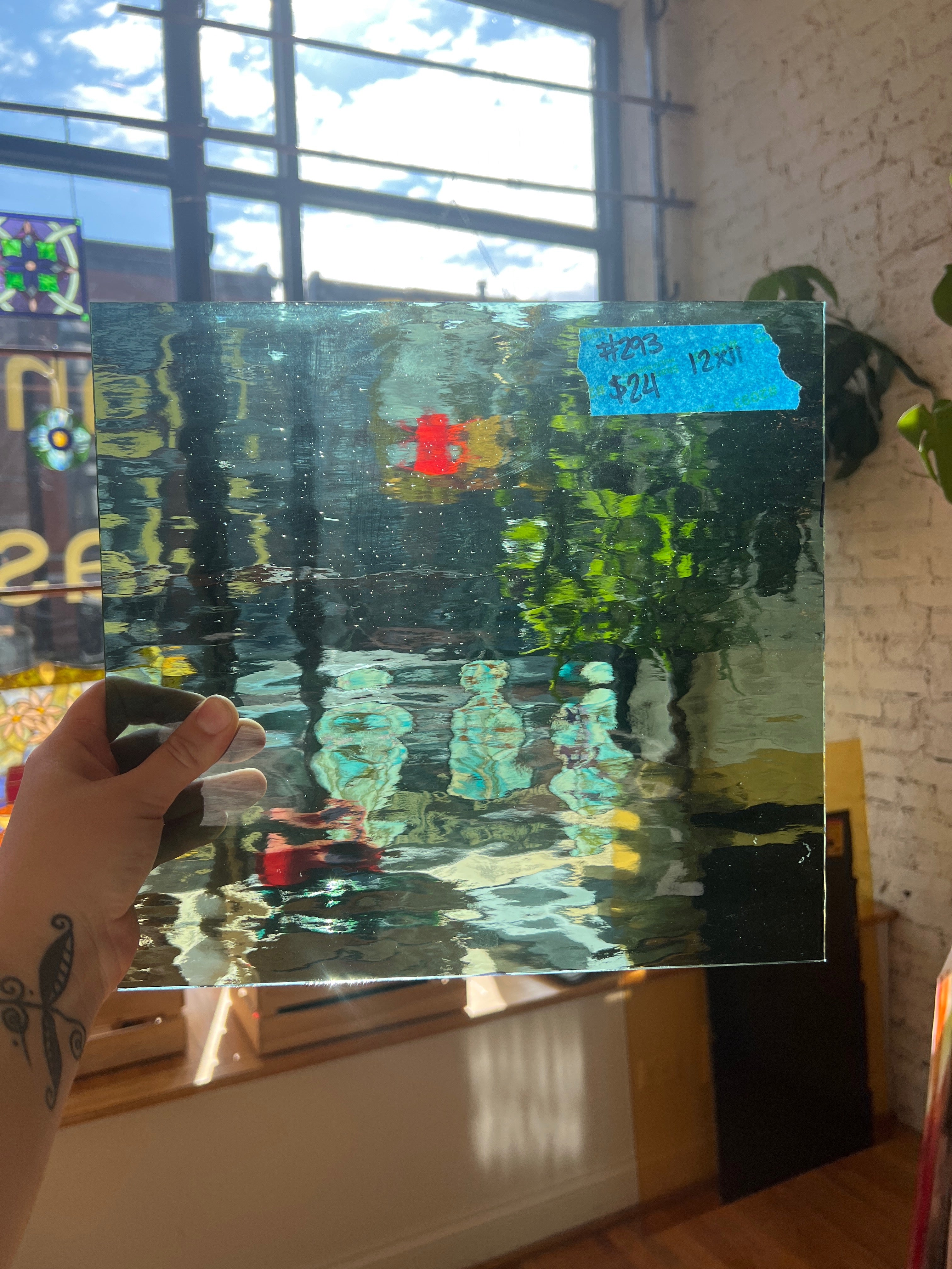 [#293] Oceanside Sea Green Waterglass