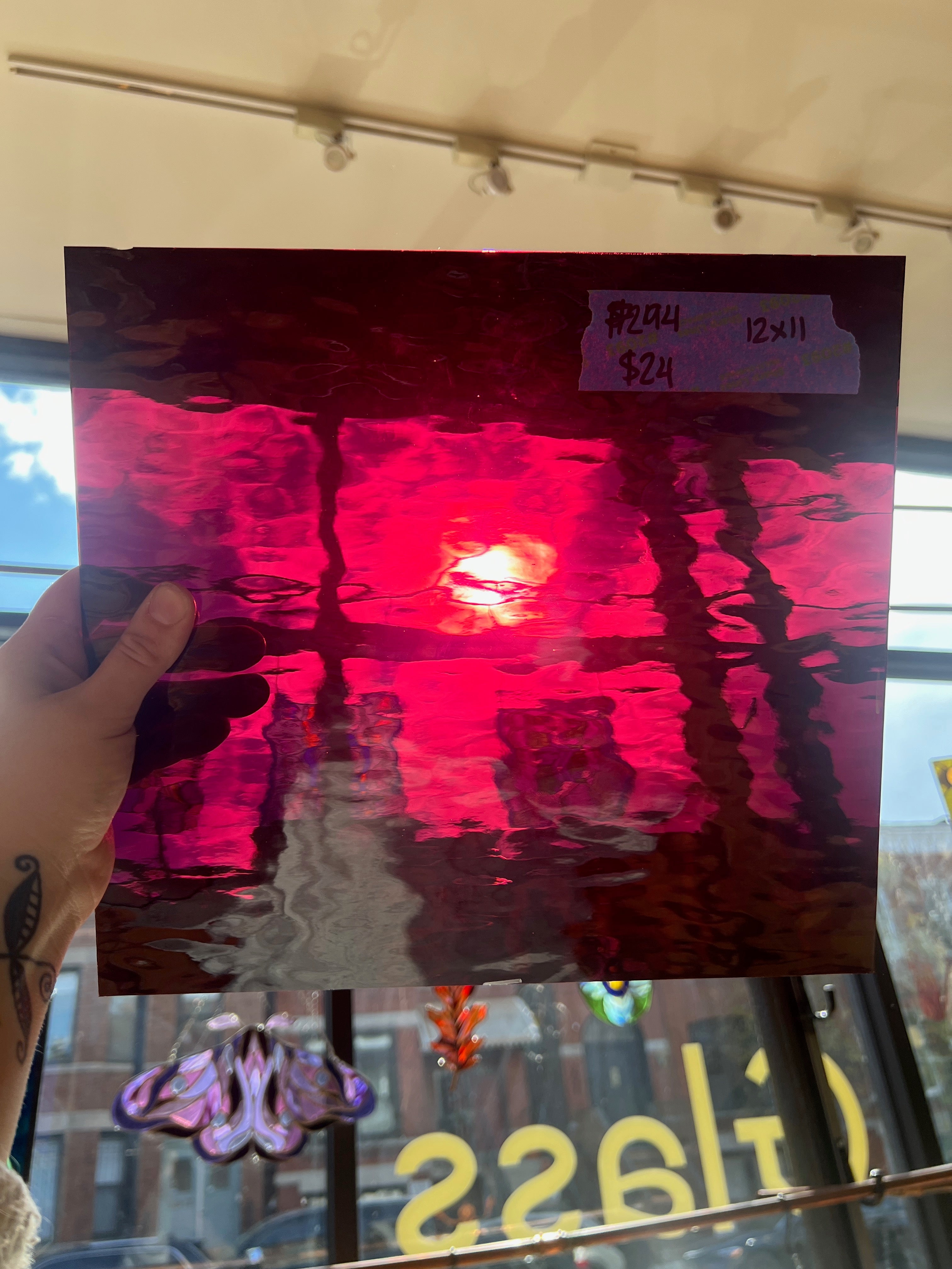 [#294] Oceanside Deep Purple Waterglass