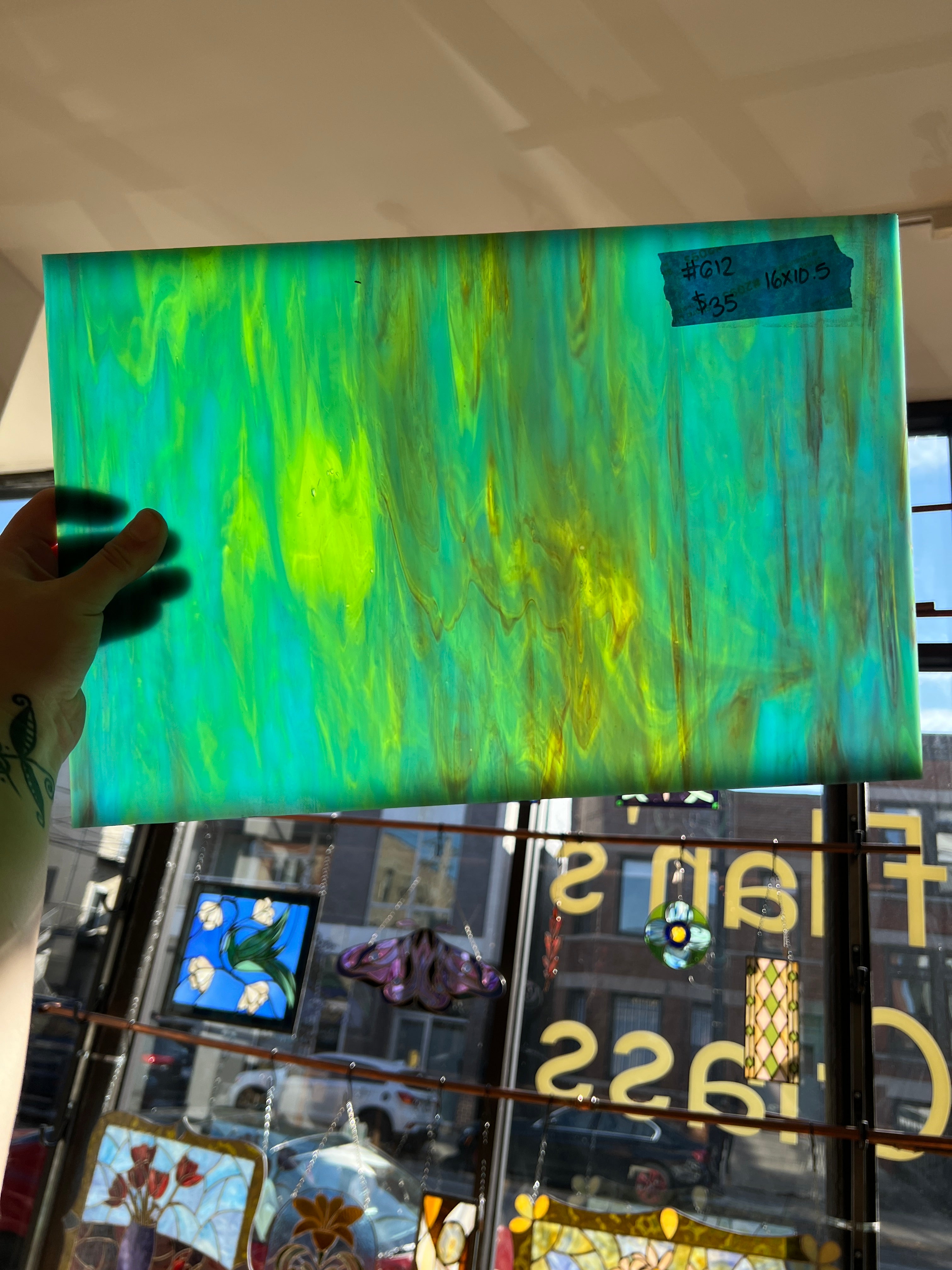 [#612] Kokomo Medium Blue Opalume, Purple, Green