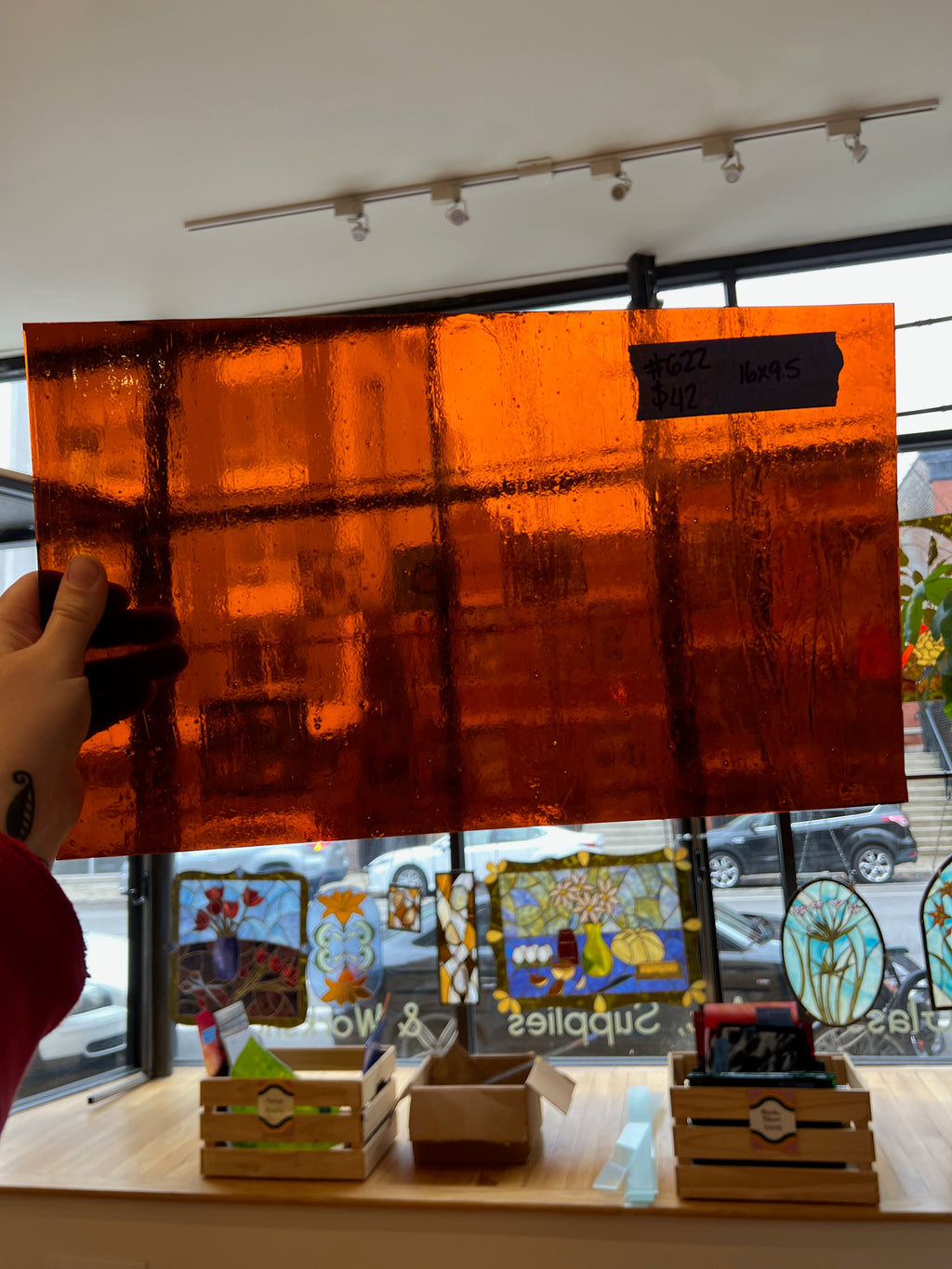 [#622] Kokomo Medium Dark Amber Cathedral