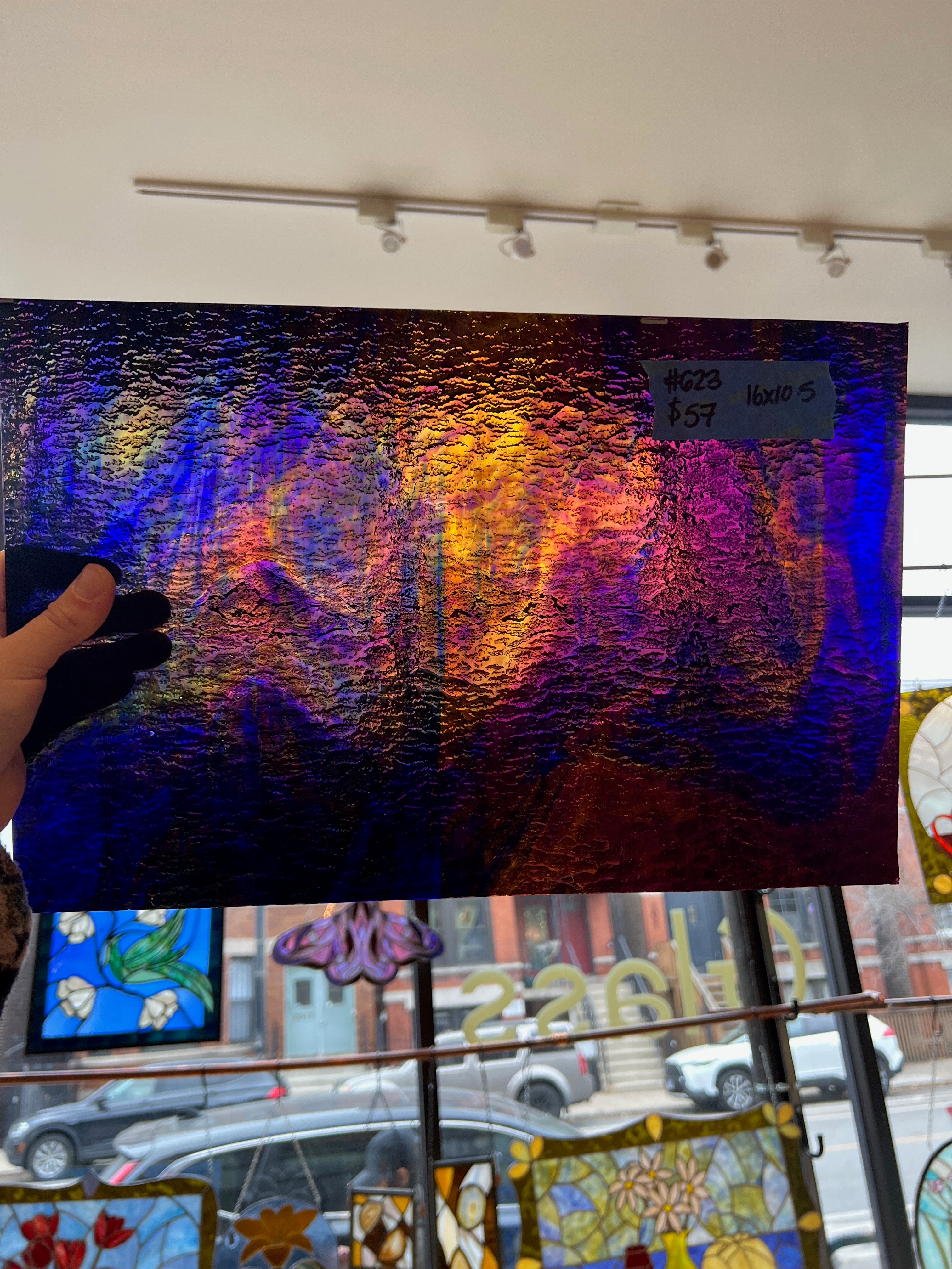 [#623] Kokomo Amber/Green/Blue/Purple/Clear Streaky Granite