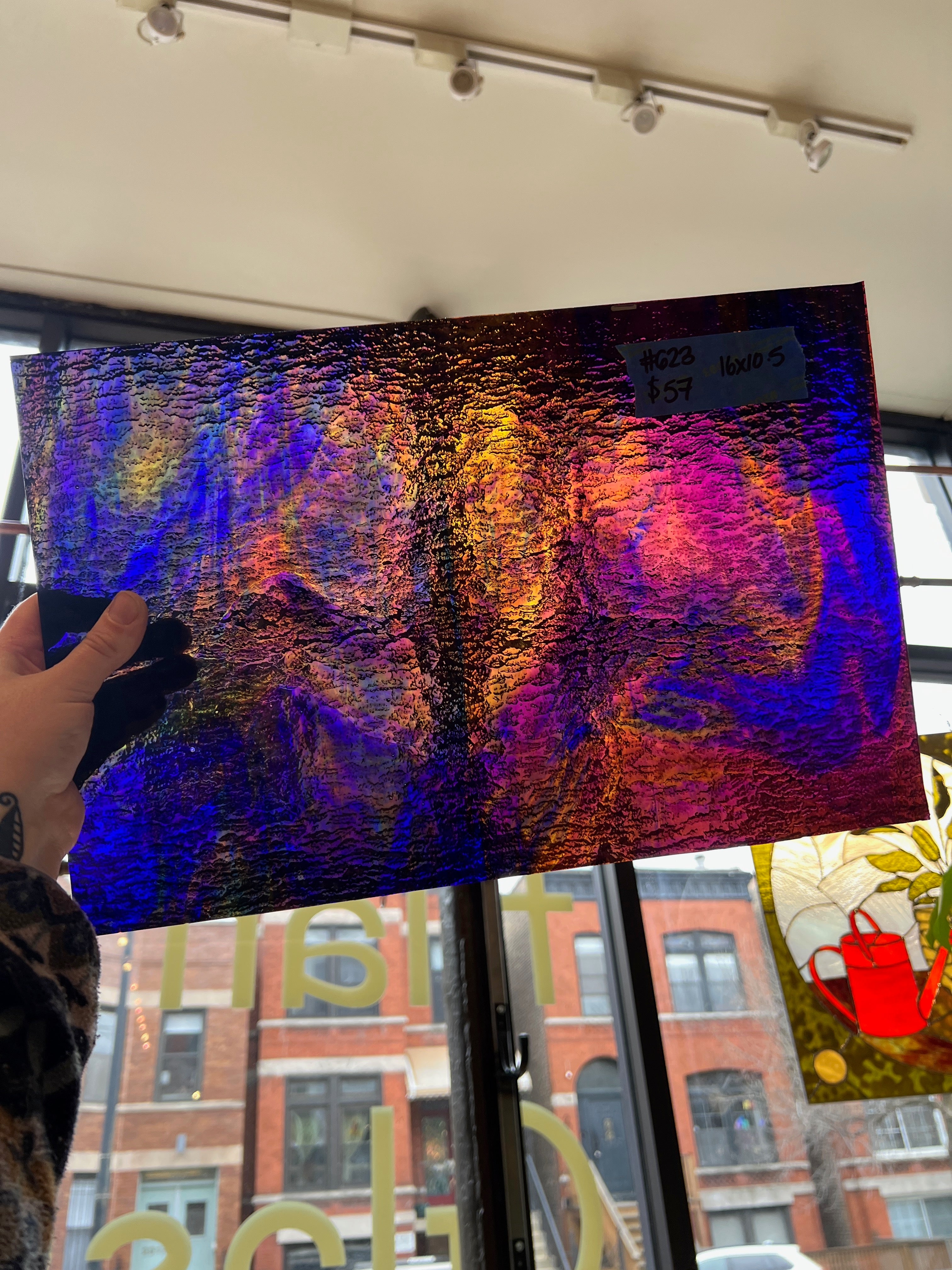 [#623] Kokomo Amber/Green/Blue/Purple/Clear Streaky Granite