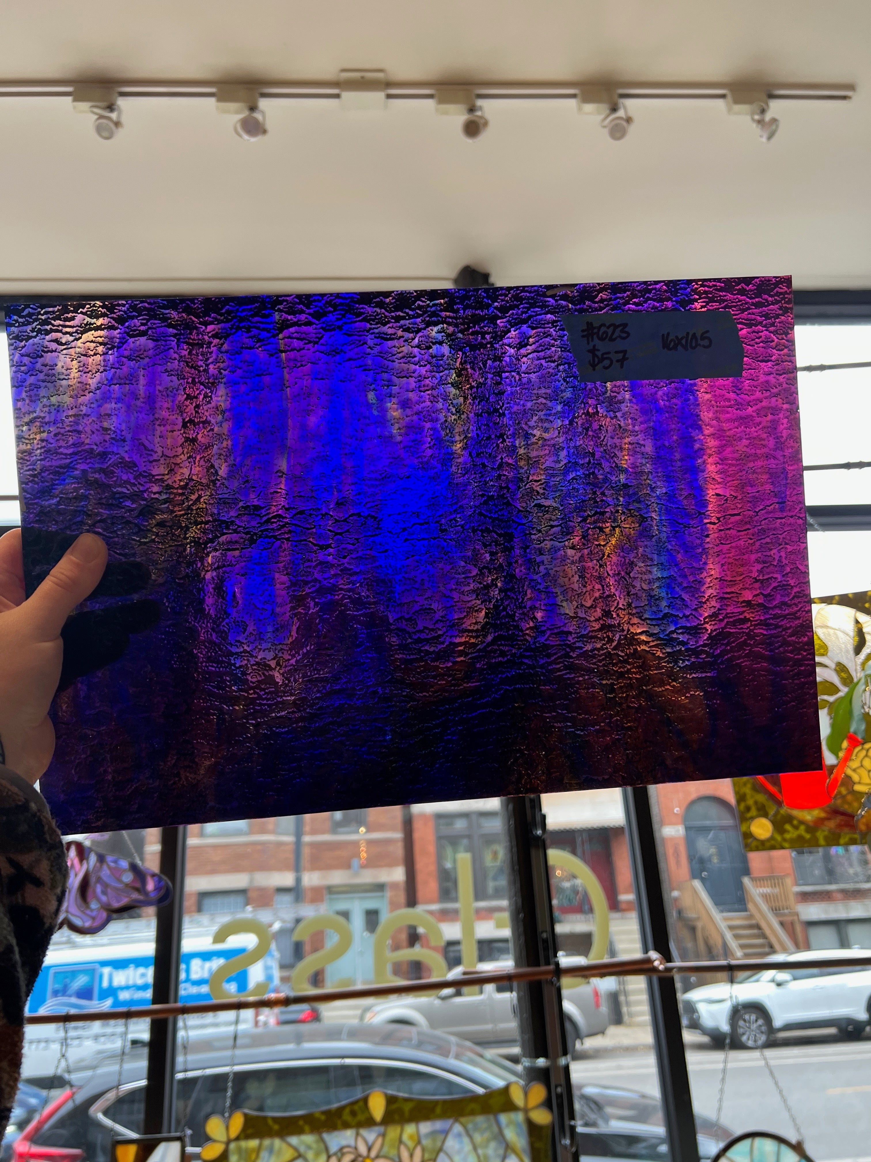 [#623] Kokomo Amber/Green/Blue/Purple/Clear Streaky Granite