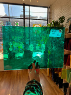 [#239] Oceanside Teal Green Waterglass Fusible