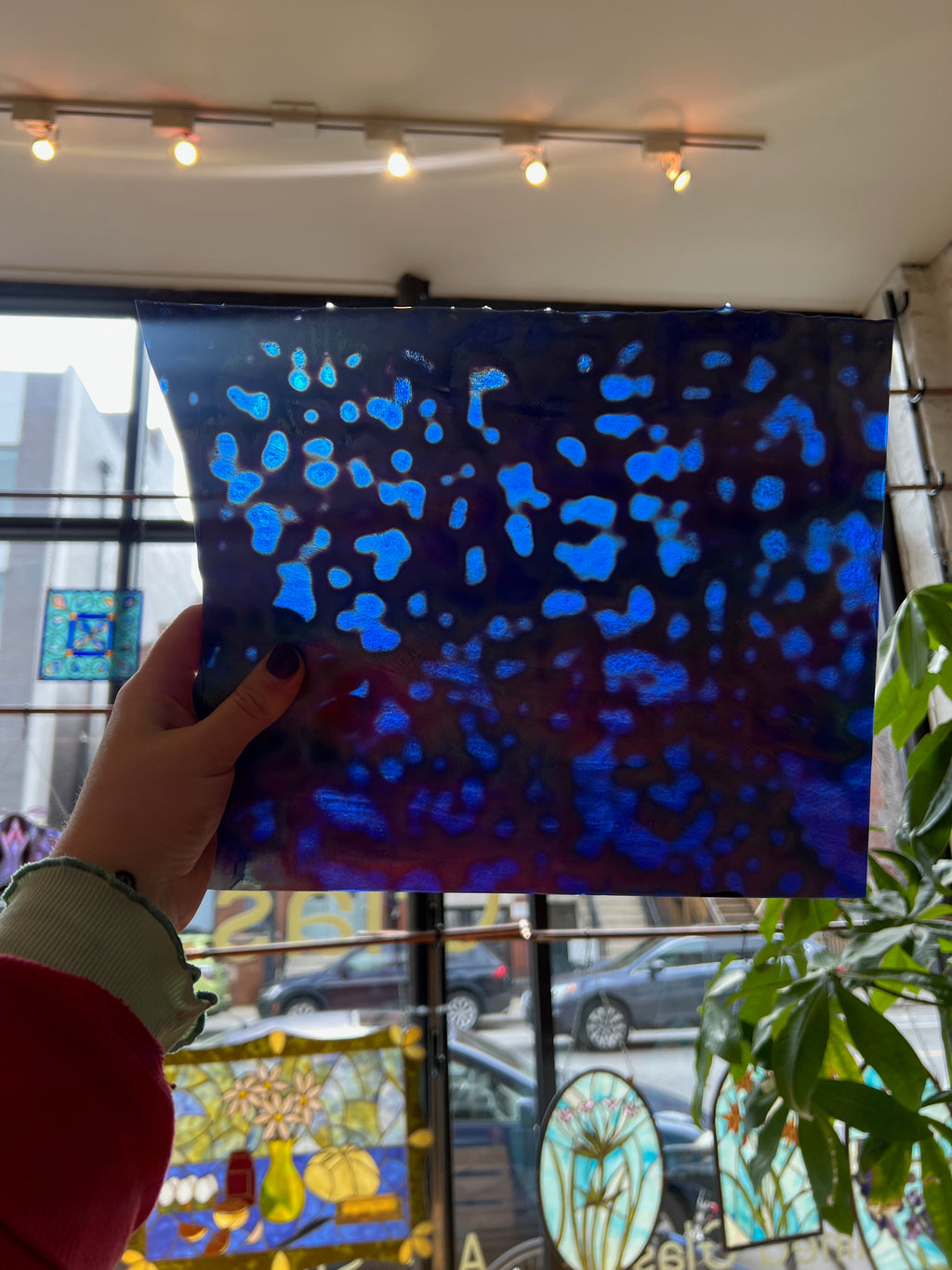 [#469] Oceana Irid Cobalt Blue Mottled