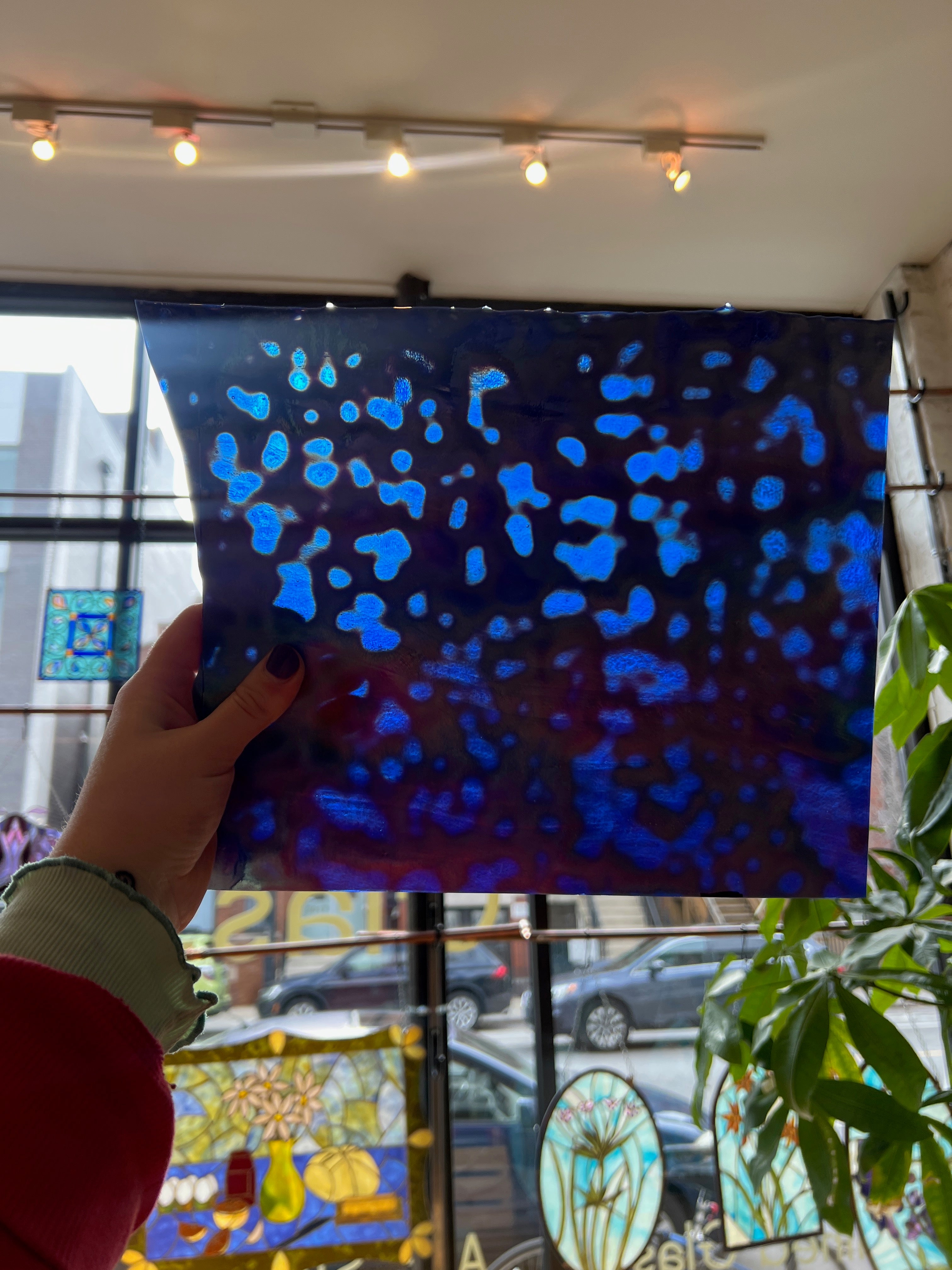 [#469] Oceana Irid Cobalt Blue Mottled