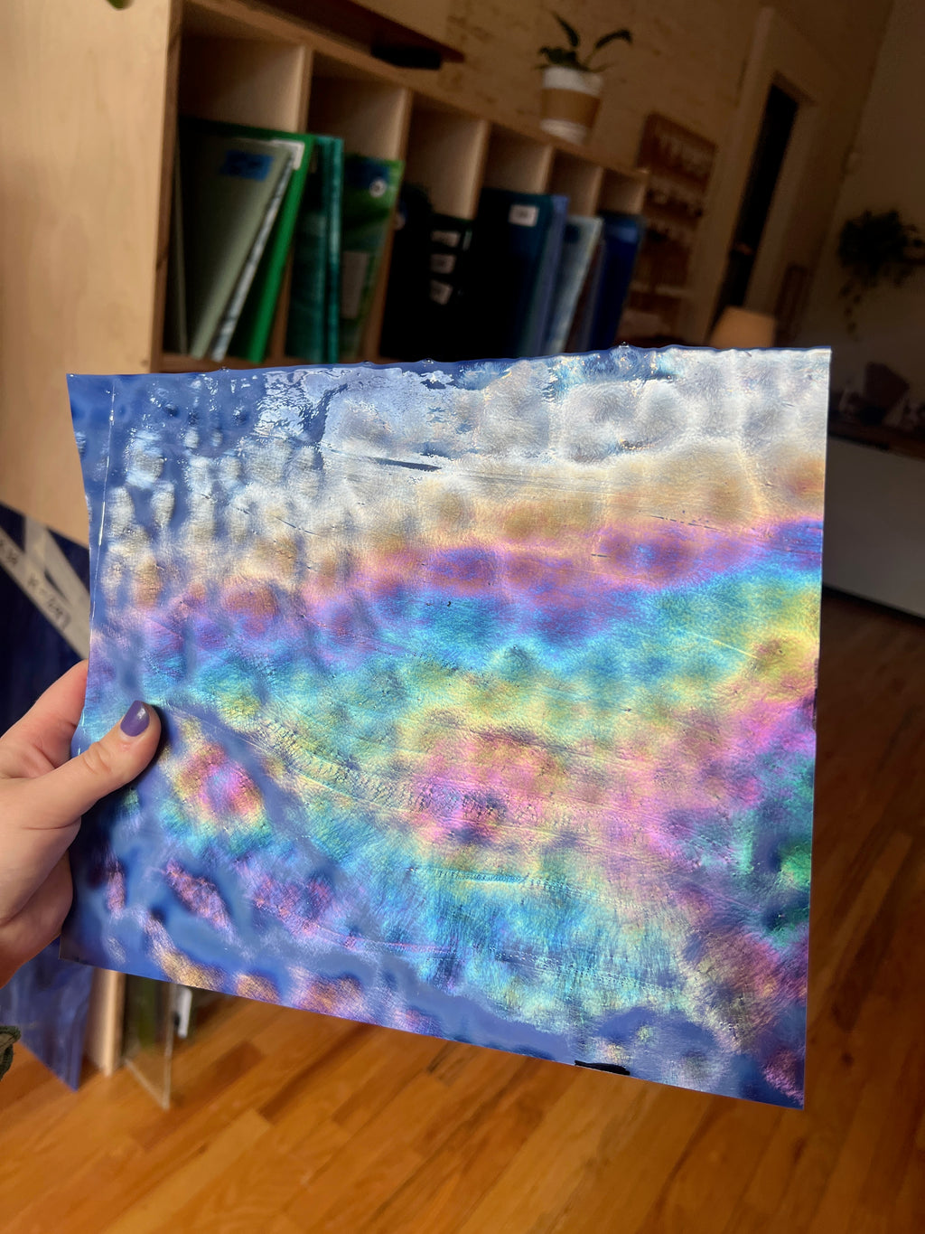 [#469] Oceana Irid Cobalt Blue Mottled